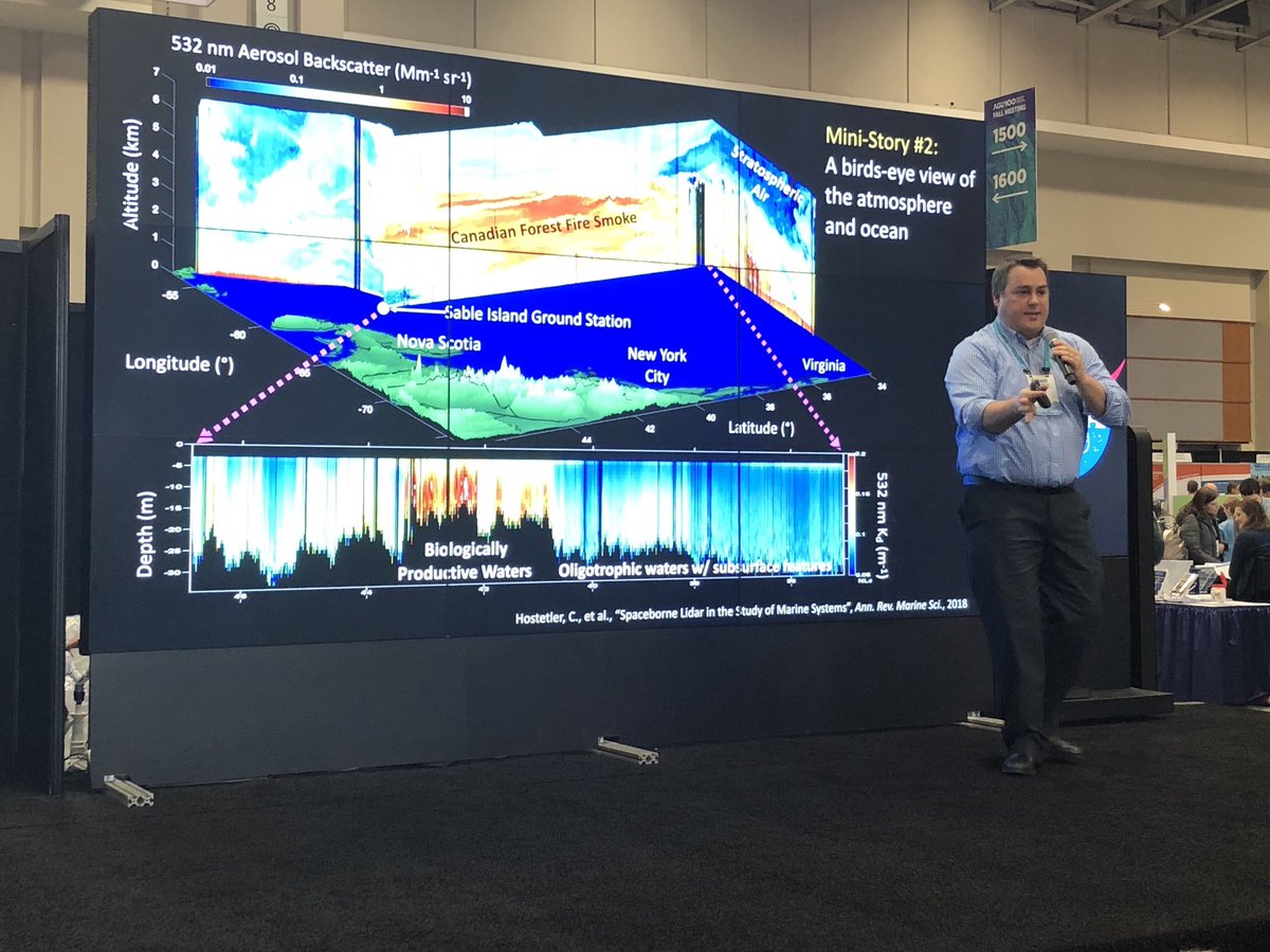 NASA_NAAMES's tweet image. NAAMES scientist, Rich Moore talks about the exciting science being presented by the team here at AGU - happening now at the hyperwall.  #2018AGU