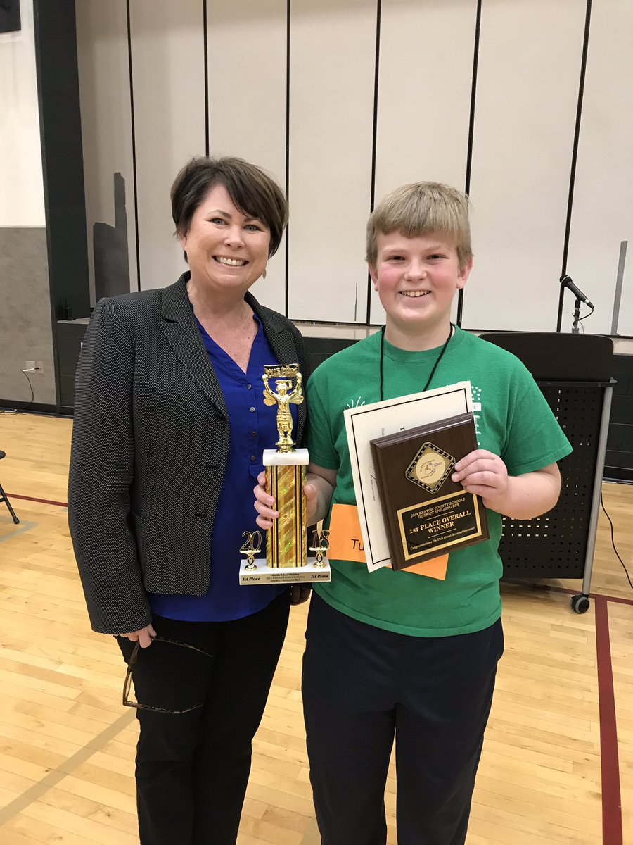 He did it again!  Paul K.District Spelling Bee Champion.  Great job by all the contestants. #tfproud @FootMiddle  @TFIndiansClub