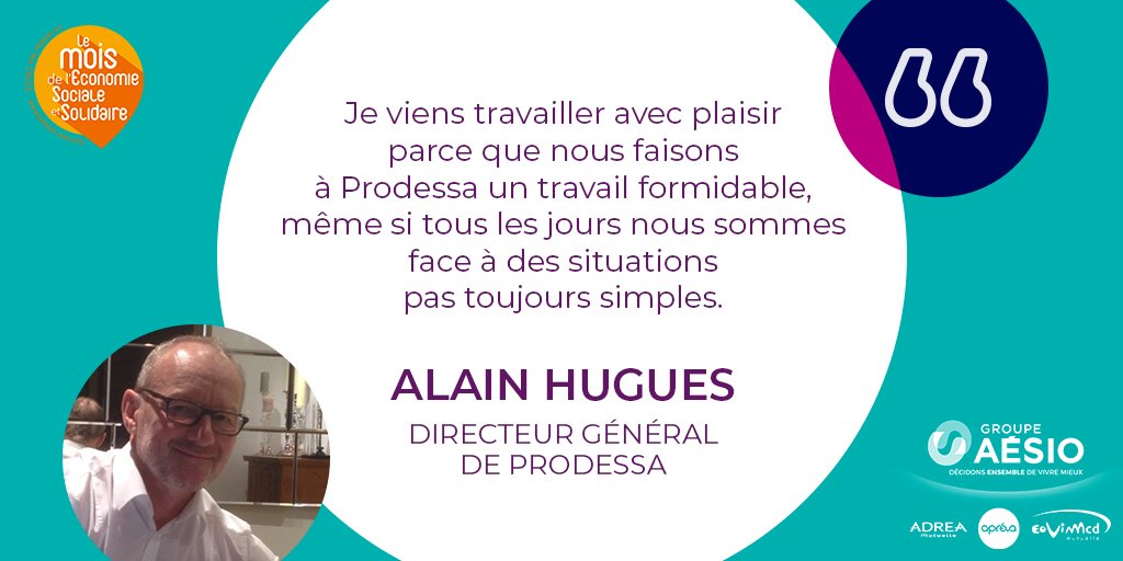 AesioMutuelle's tweet photo. .@ah_hugues est directeur général de @Prodessa_Asso, premier prestataire de l'aide et du soin à domicile dans le #Jura. #PortraitsESS 4/11 #MoisESS18 https://t.co/pIzNimXKsj