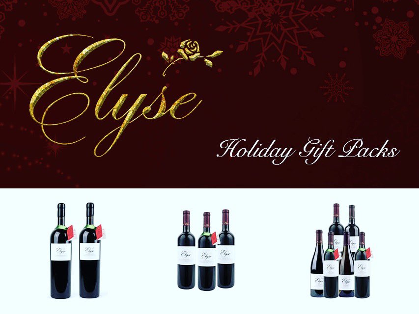 Only a little time left to order our special holiday packs! Four easy choices for #WineWednesday or any day that ends in ‘y’. #napavalley shop.elysewinery.com/SHOP.AMS?LEVEL…
