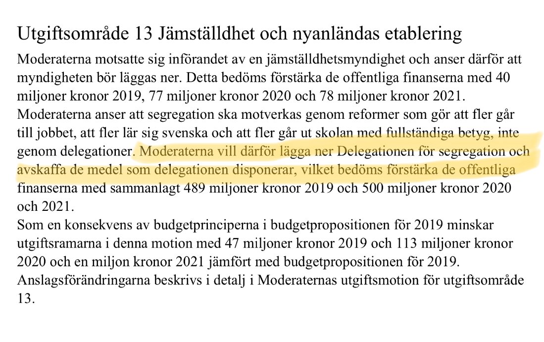 HelenaPersson0's tweet photo. Och där sänkte moderaterna vårt projekt mot segregation. Tack för den #inte #not https://t.co/4TLlmQCCX0