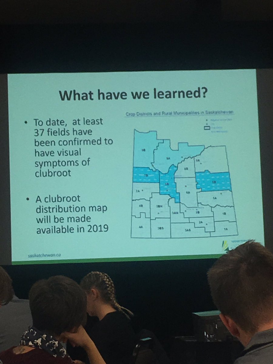 Such great information at the 2018 Agronomy Research Update. Including risk of herbicide carryover into 2019 and updates on clubroot in the province. Thanks <a href="/PrairieCCA/">Prairie CCA</a> and <a href="/SKAgriculture/">Sask Agriculture</a>