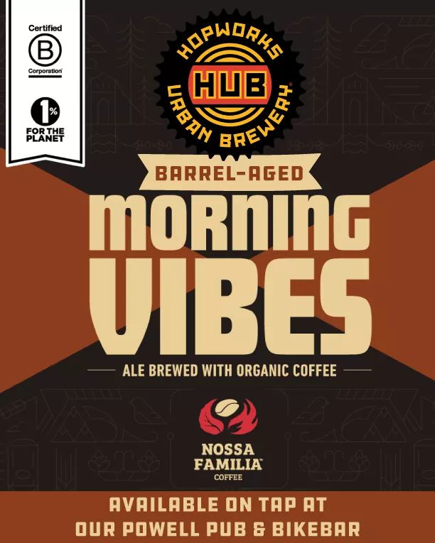 Hopworks Beer (@hopworksbeer) on Twitter photo Today at 5pm we're releasing the barrel-aged version of our Win-Win series beer with <a href="/NossaCoffee/">Nossa Familia Coffee</a>. Morning Vibes started as a Imperial Latte Stout before being laid to rest in Bourbon barrels for 8 months. This limited release will only be on tap at our Powell Pub & HUB Bike Bar! Today at 5pm we're releasing the barrel-aged version of our Win-Win series beer with <a href="/NossaCoffee/">Nossa Familia Coffee</a>. Morning Vibes started as a Imperial Latte Stout before being laid to rest in Bourbon barrels for 8 months. This limited release will only be on tap at our Powell Pub & HUB Bike Bar!
