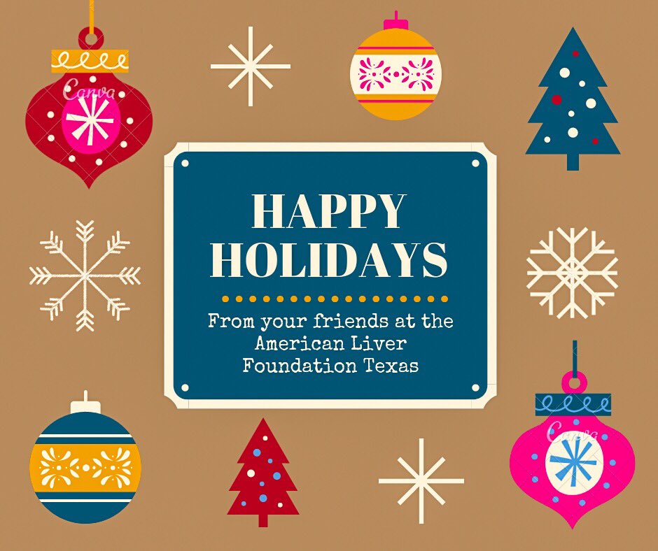 Happy Holidays from the American Liver Foundation Texas! #HolidaySpirit #happy #liverfoundation #houston #texas #dallas #FattyLiverDisease #cancer #transplant #wellness #Health #healing #exercise