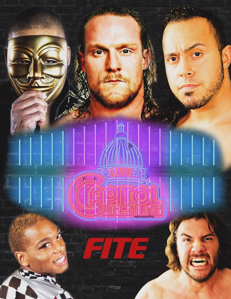 CatalystWrestle's tweet photo. In less than One Hour, #CatchTheNewWave with the #FITE Debut of Capitol Wrestling! "Wrestling's Richest Prize" Darius Carter goes one-on-one with the debuting "5 Tool Player" Anthony Bowens!

Link: https://t.co/cpoggQgS2n https://t.co/zR27FuQKud