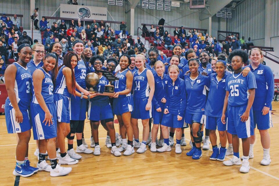 Shoutout to BOTH Bryant Hornet Basketball teams for winning the 
🔵🏀❕SALINE COUNTY SHOOTOUT❕🏀🔵 #therealBTOWN