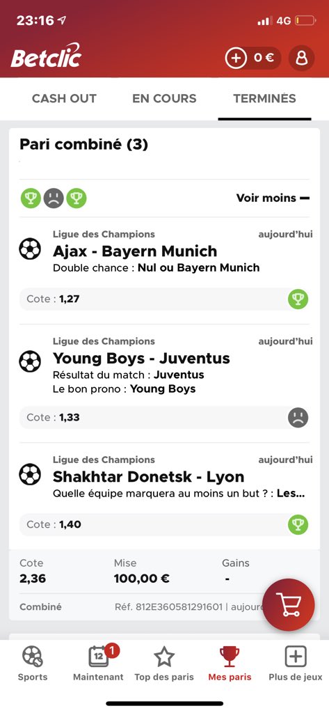 rayantrad93's tweet photo. @Betclic 100€ ça fait mal quand même 😪 https://t.co/j7wEiNq1iy