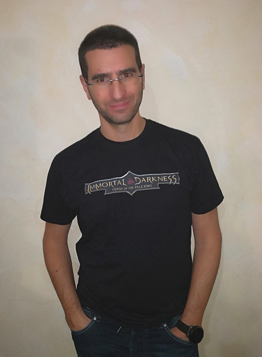Immortal_Shade's tweet photo. @StefanoIceCubeR is wearing the Immortal Darkness shirt he won in our recent raffle! Thanks to @FiniSilvia_Com for the great shots!

Watch for more chances to win prizes starting next week!

#ImmortalDarkness #GiantSpaceMonster #indie #indiegamedev #indiegame #Steam https://t.co/9MaTiap5cL