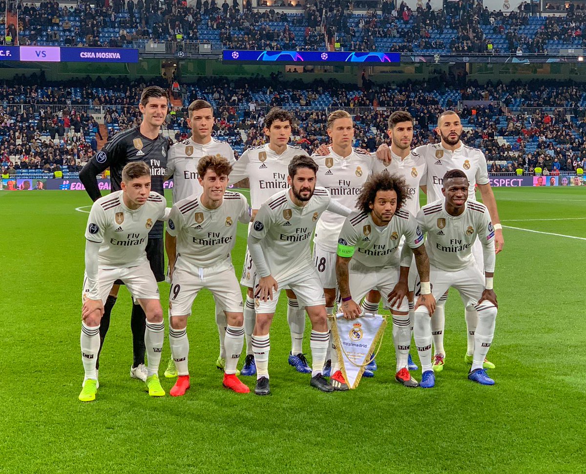 Once titular del Real Madrid ante el CSKA (Foto: Real Madrid).