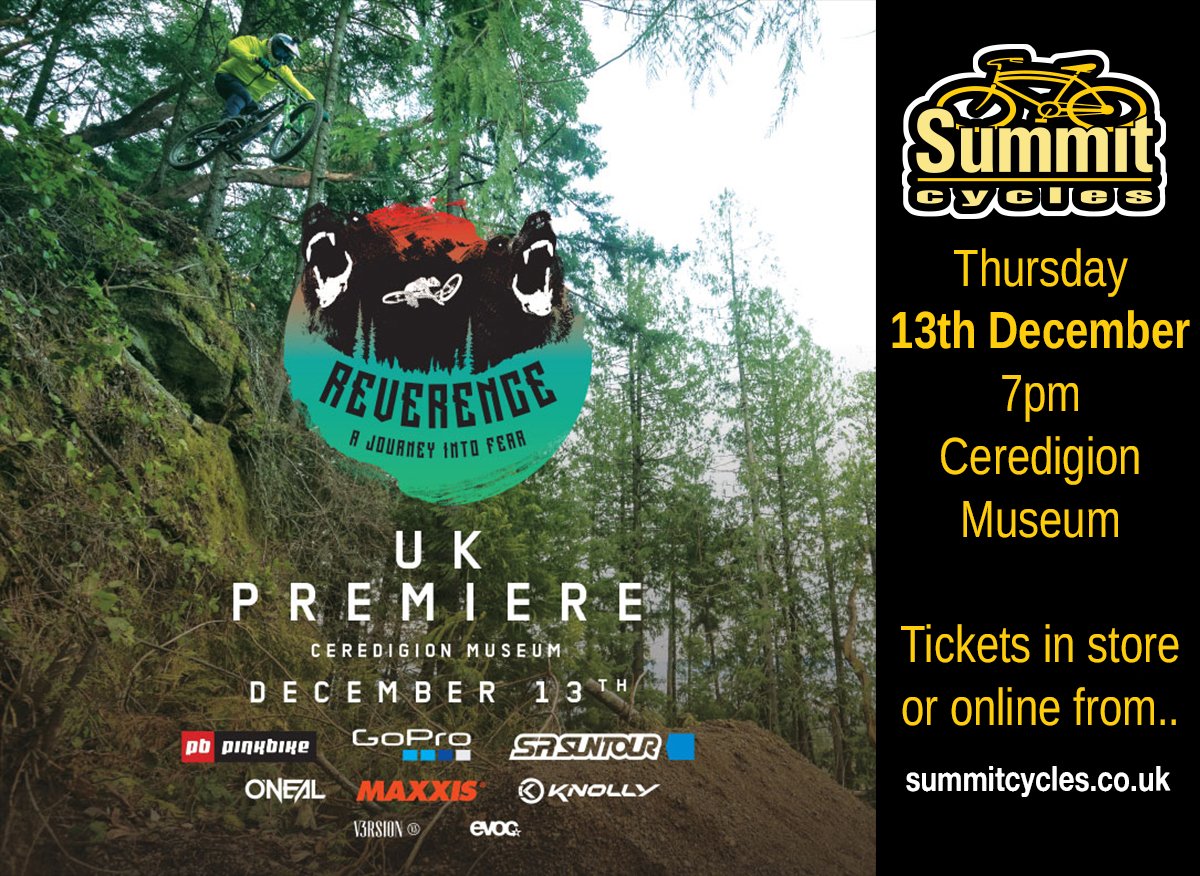 There are still tickets available for our premiere of Reverence screening tomorrow night (Thurs 13th Dec at 7pm) Ceredigion Museum, Aberystwyth. More info &amp; tickets here:  summitcycles.co.uk/reverence-film…