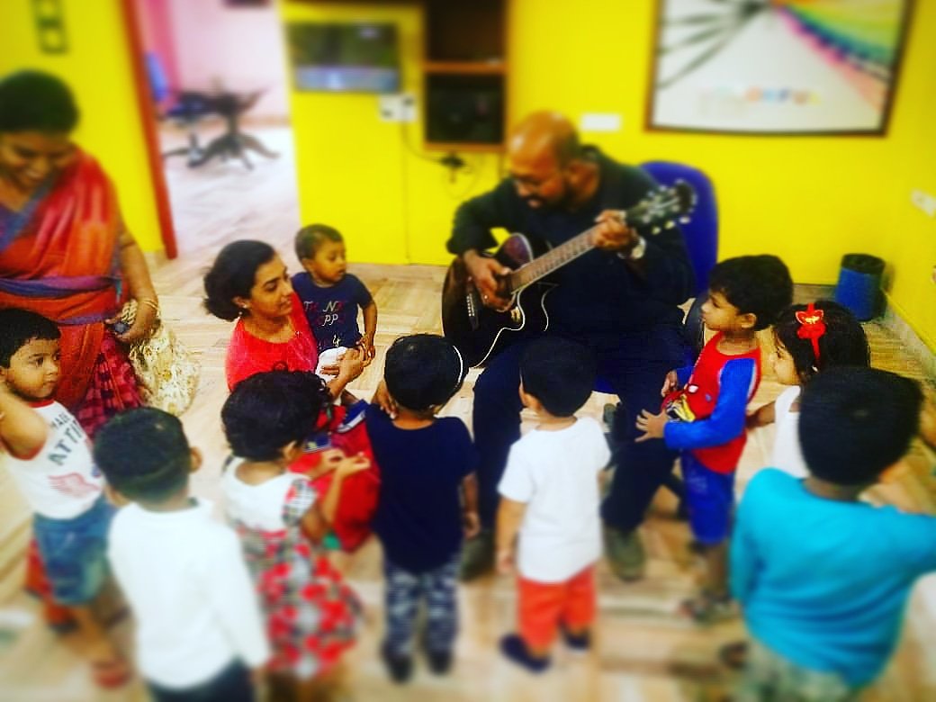 StMarksSchools's tweet photo. Discovering the wonderful sounds of a Guitar ! #Music #Guitar #ExpressiveMusic #Discovering #SelfExpression #SelfIdentity #LifeSkills #FreeExpression #EmotionalDevelopment #Singing #SoftSkills #SocialSkills #LifeSkills #Creativity #OutOfBoxThinking #ThinkingChild #HolisticGrowth https://t.co/xChnGOlMeM