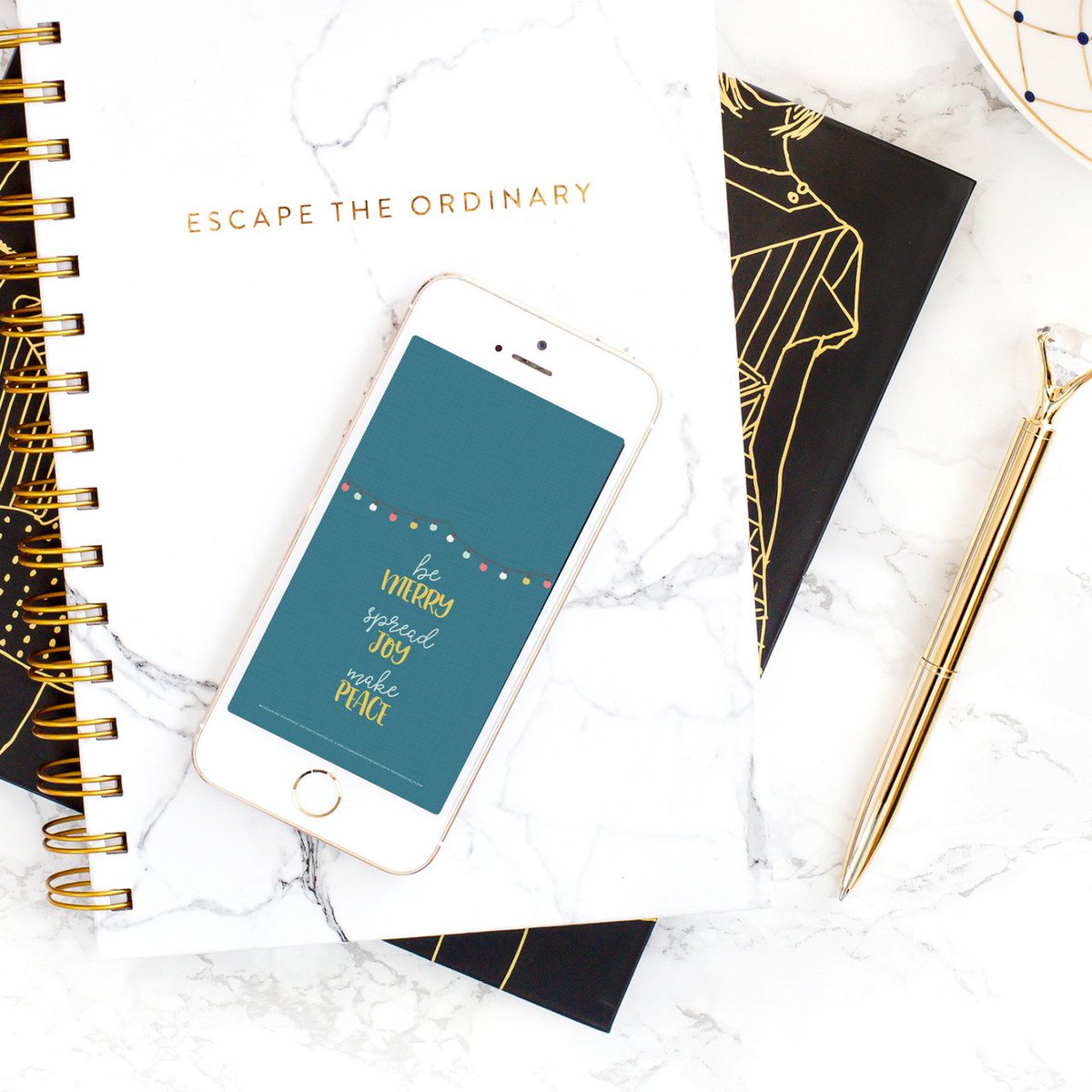 enchantedprints's tweet photo. Stay joyful and mindful all month long! Find this holiday device wallpaper over on @TCreativeBlogs https://t.co/KDJVoLOwRc #inspireothers https://t.co/70ldiPTFpR