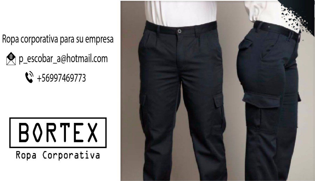 RBortex's tweet image. Pantalon Cargo Gabardina Algodón / 100% Algodón / 250 grs / Tiro medio / Calce clásico / Cintura reforzada / Bolsillo con tapeta  / Visita nuestra fanpage ow.ly/J47g30mXL1V  #ropacorporativabortex #uniformescorporativoschile #uniformeschile #uniformesbortex