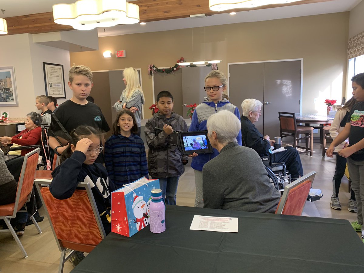 principalungaro's tweet photo. What a great experience for both students and senior residents at Sunnycrest!  Students from @Hermosa_Drive were so proud to show their senior friends their personalized movie! #fsdlearns #storyangels #community @annielavin https://t.co/7fOBMNqYKm