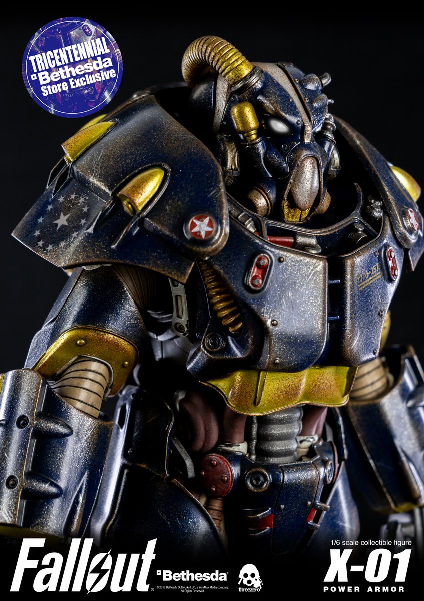 Threezerohk Bethesda Exclusive Fallout 1 6 X 01 Tricentennial Power Armor Figure Is Available Online At Both Bethesda Store T Co Uxwdcsn97t And Bethesdaeu Store T Co Bpooki11tl Threezero Fallout76 X01 Powerarmor