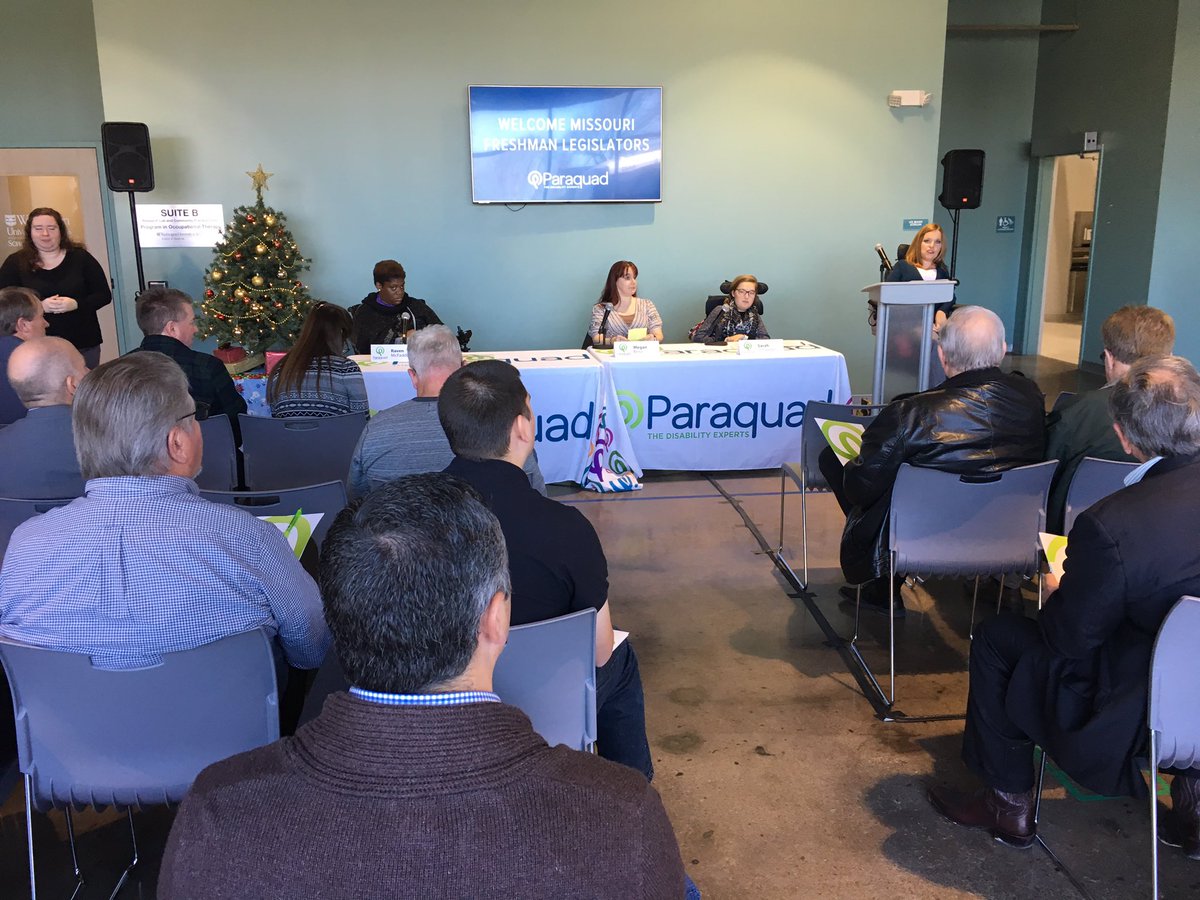 SaraForMissouri's tweet photo. Visited @paraquad in St. Louis. Paraquad advocates for people with disabilities and offers more than 20 programs and services, directly serving 3,000 people annually, to increase their independence. #moleg #freshmantour https://t.co/x02dRhnoBq