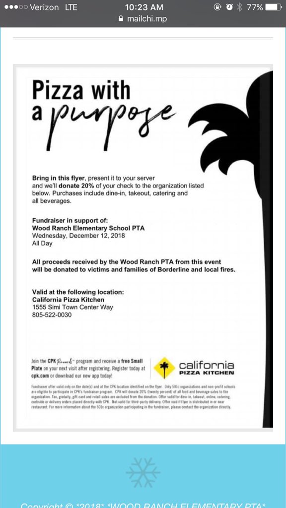 woodranchpta's tweet photo. Help us raise funds! #help #events #fundraiser #dineout #wrepta #simivalley #news please re tweet! https://t.co/uA60cyvOCc