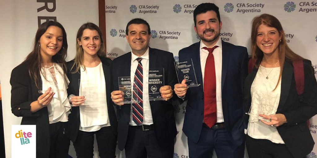 ¡Felicitamos al equipo de #MFinDiTella y a su tutor, Julio Fermo, por haber ganado la etapa local del #CFAResearchChallenge! En 2019 viajarán a Nueva York para participar de la competencia global con todos los ganadores regionales. Más información acá: goo.gl/Yskzvy