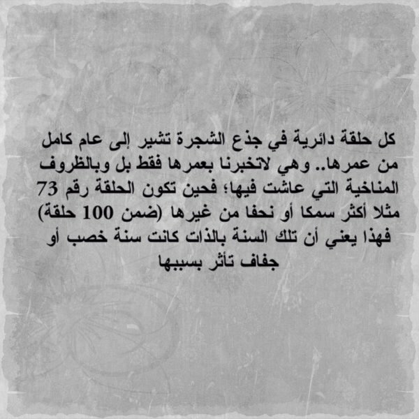 الحلقات في جذوع الشجر

،