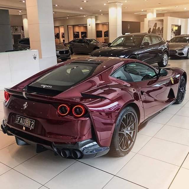 TechCara's tweet image. Cherry monster... Ferrari 812 Superfast 🍒