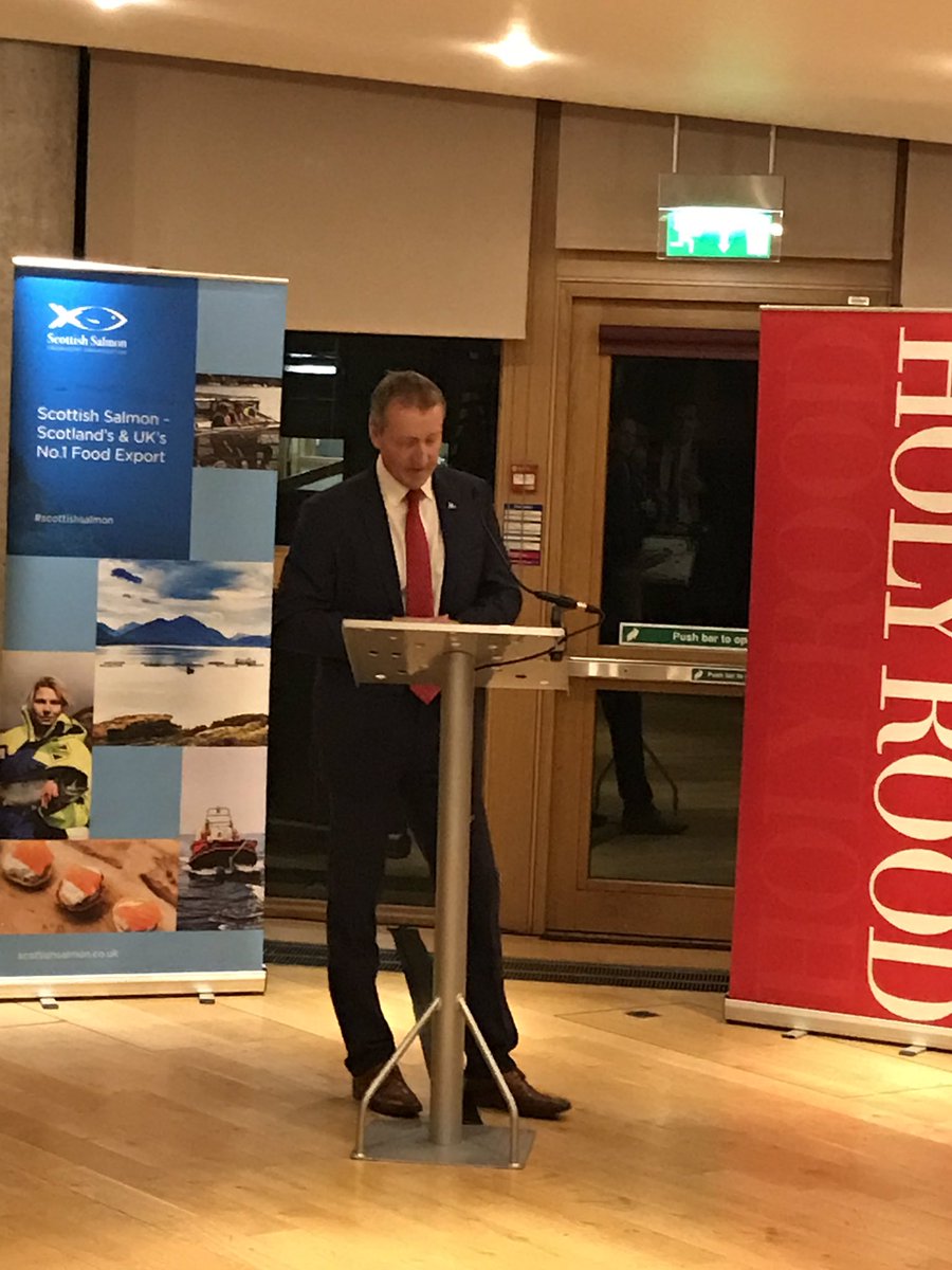 Delighted that <a href="/tavishscott/">Tavish Scott</a> also supporting #scottishsalmon tonight