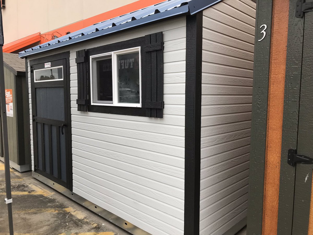 mica_kimberly's tweet photo. Come see our new shed with Lap Siding at HD526 in Corpus Christi!! Be sure to look for Cesar- he can take care of all your shed needs!  #Lapsiding #isthatShipLap #LoveThisLook @MervinTHD @JarrodFarmer4 @CesarTuff https://t.co/mmeTl4dLNu