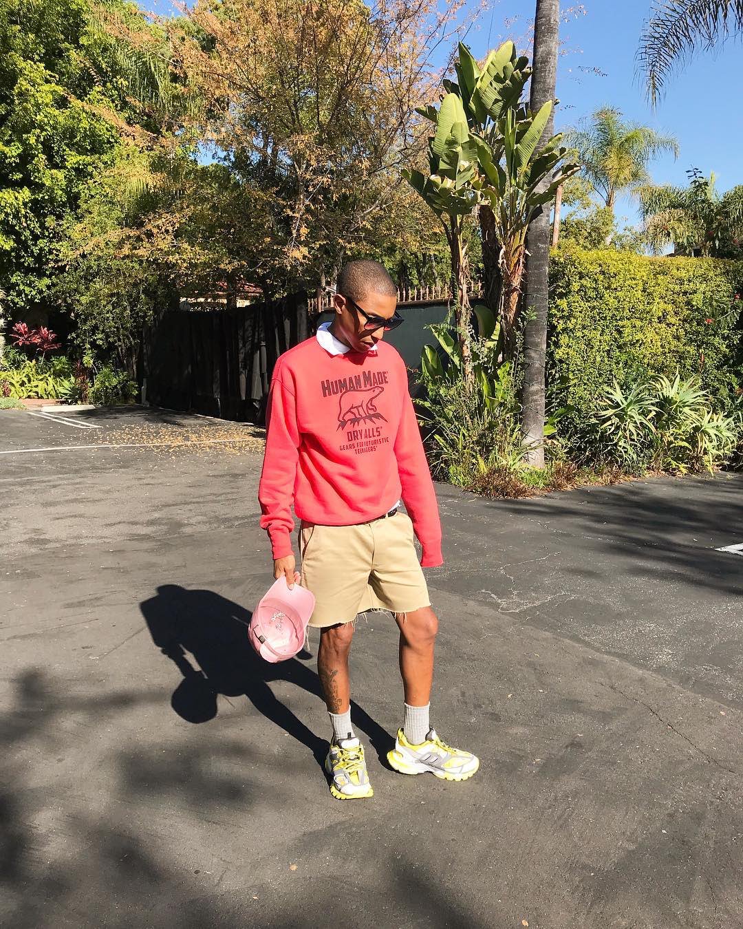 Balenciaga runners shop with shorts