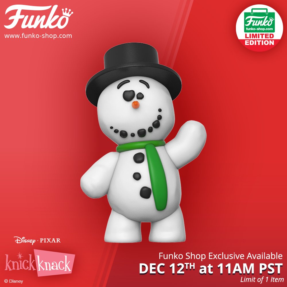 OriginalFunko's tweet photo. Funko Shop's 12 Days of Christmas: Knick Knack Snowman Vinyl Figure is now LIVE!
#12DaysofFunko #12DaysofChristmas https://t.co/GxcugRZi74 https://t.co/CnucmbhvOJ
