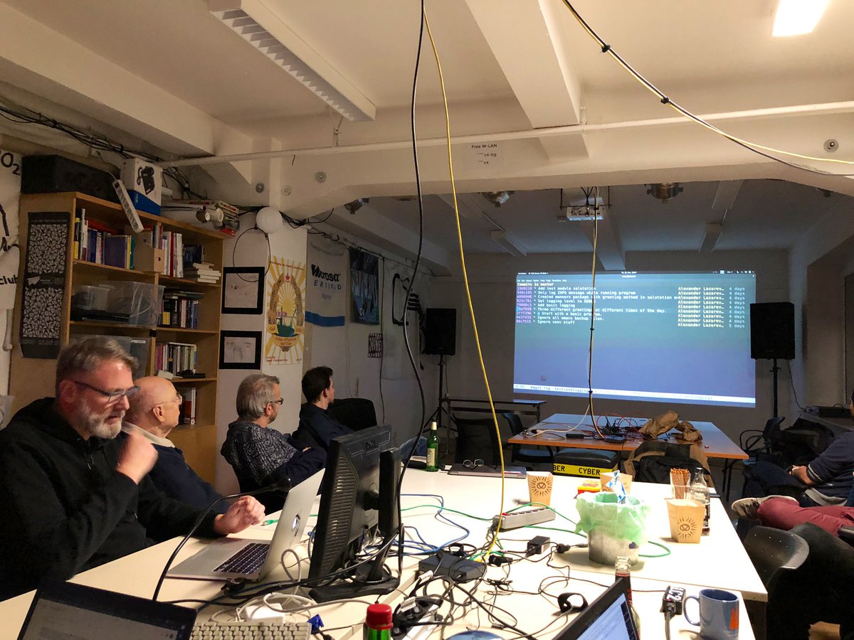 TFConsult's tweet photo. Full house @pycologne #Köln https://t.co/ds484cZWDB #Python #Usergroup meetup @ccc_koeln #pycologne #pytests testing with #Python https://t.co/hbcuQV7HFO