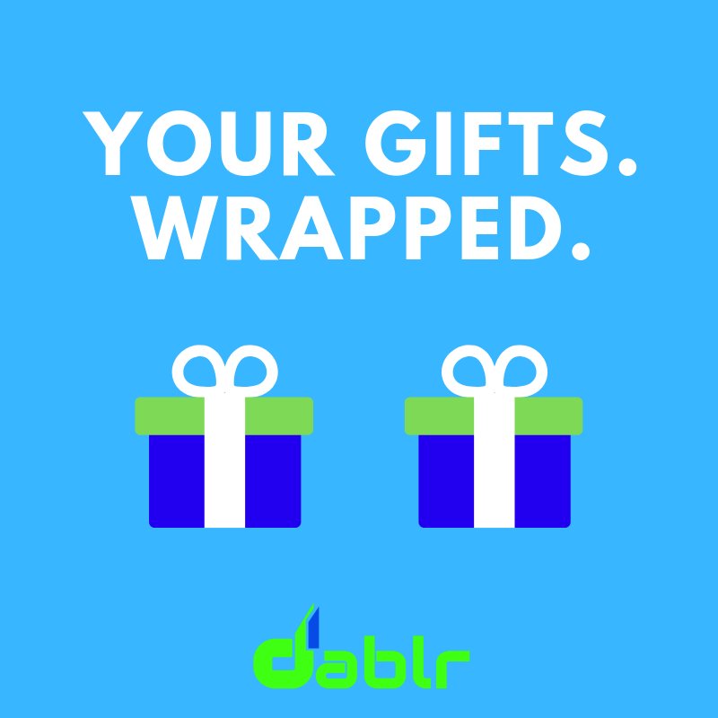 dablr's tweet photo. The biggest chore of the holiday season is finally taken care of. Find vetted help nearby to come and take care of the wrapping! https://t.co/yAicKonHxd
