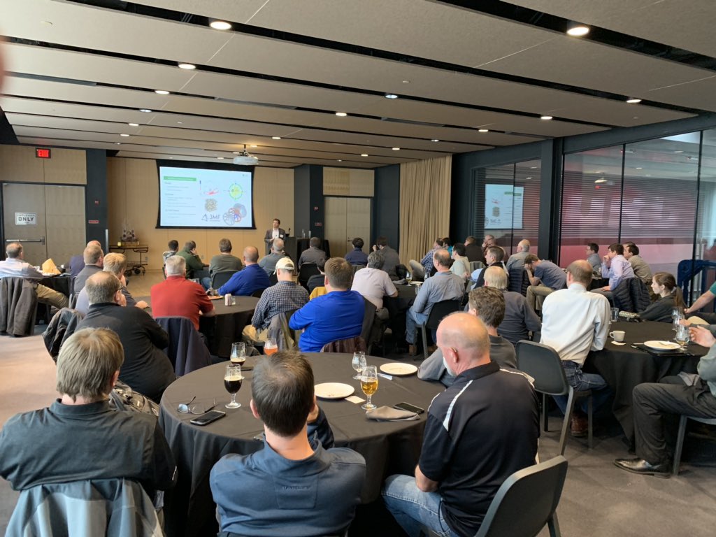 gavinquinlan's tweet photo. #fullhouse for the leader of @PTC_Creo product management at our roadshow event in Minneapolis. Thanks to our co-hosts @EACPDS and our location @surlybrewing. #3DCAD #productdesign https://t.co/A0TPcgvhIY