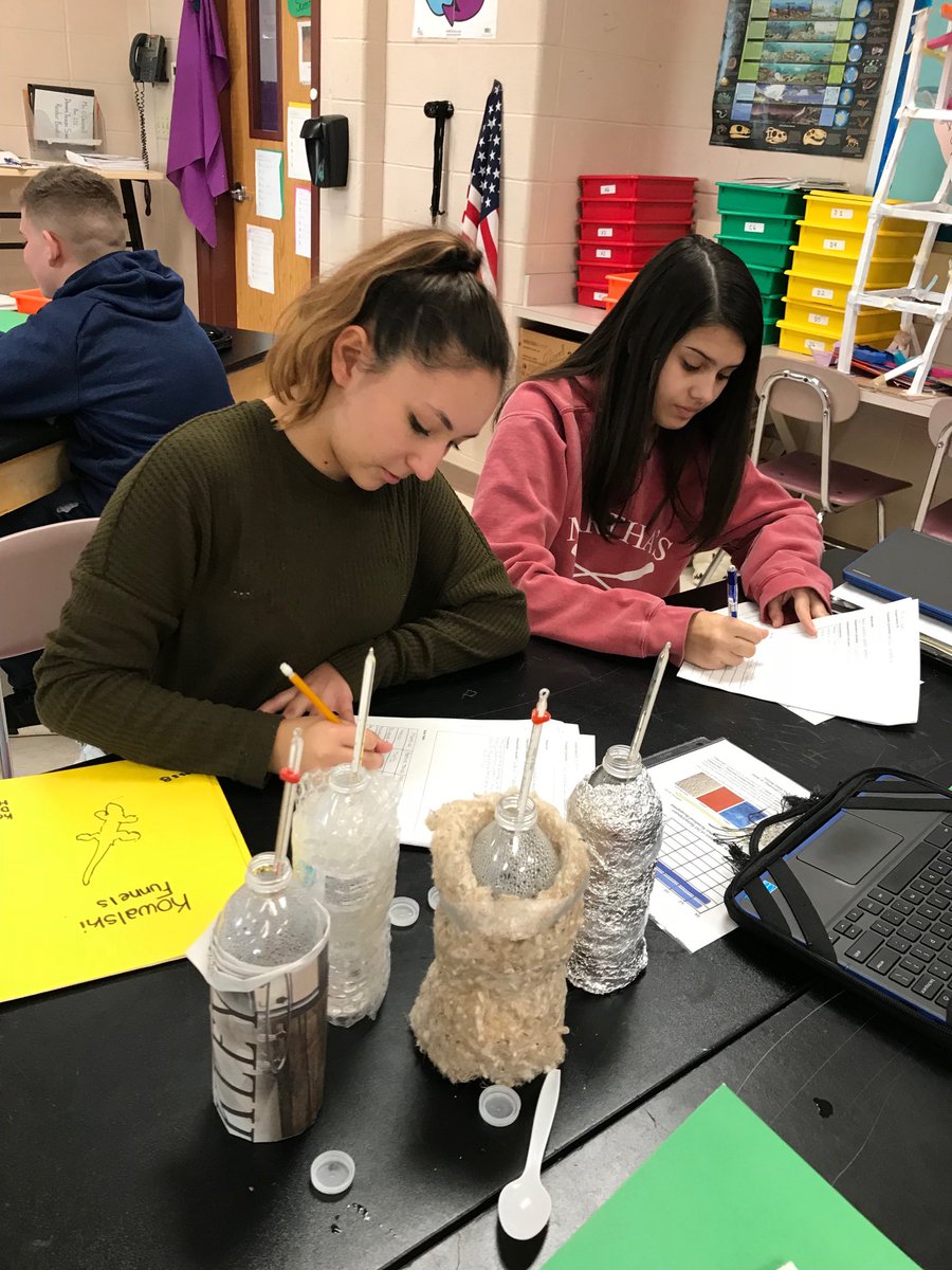 ScienceKMS's tweet image. Students are testing the thermal properties of materials before designing their ice cream insulators. These experiments provide students with data to make design decision based on scientific findings. ⁦@Principal_Homen⁩