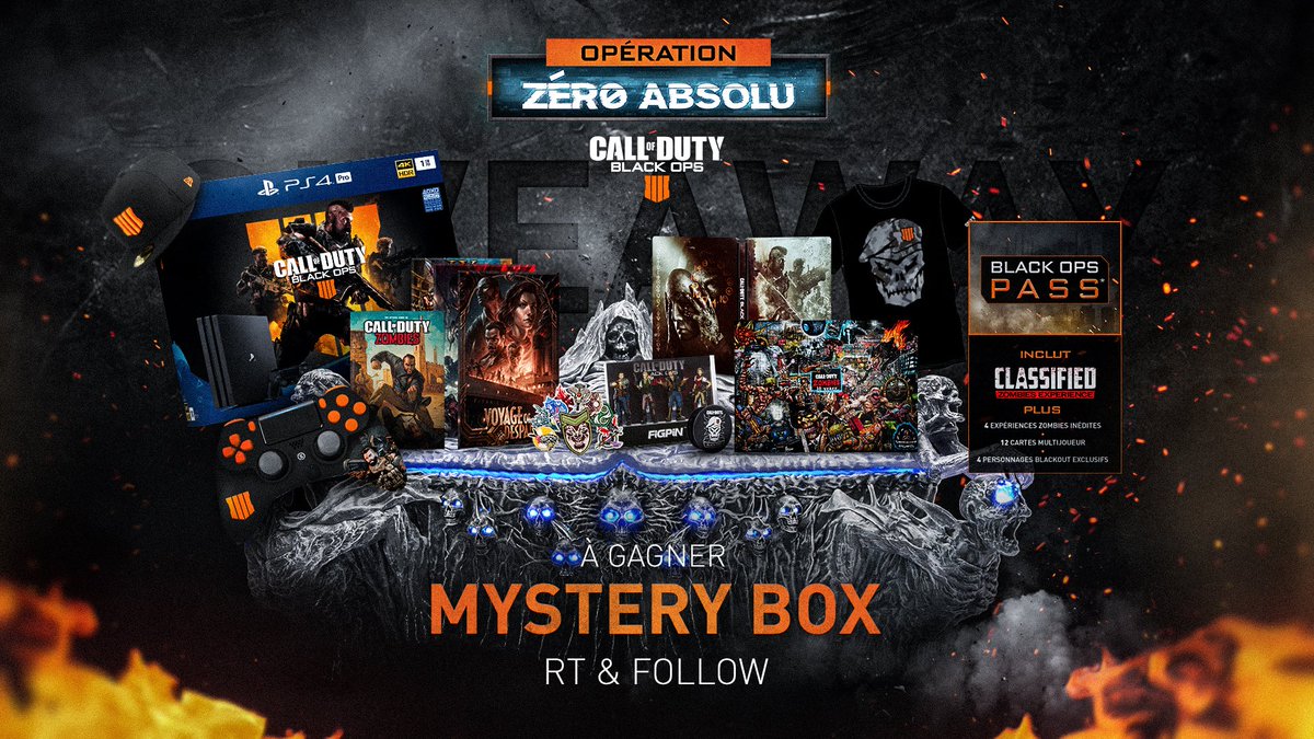 GotagaTV's tweet image. A l'occasion de la sortie du nouveau DLC Call of Duty #BlackOps4 tentez de remporter le Méga Pack avec une Mystery Box, une PS4 Pro, une manette @ScufFrance BO4 et tout le reste ! 😱

#RT &amp;amp; #Follow @GotagaTV &amp;amp; @CallofDutyFR !

Tirage le 19/12