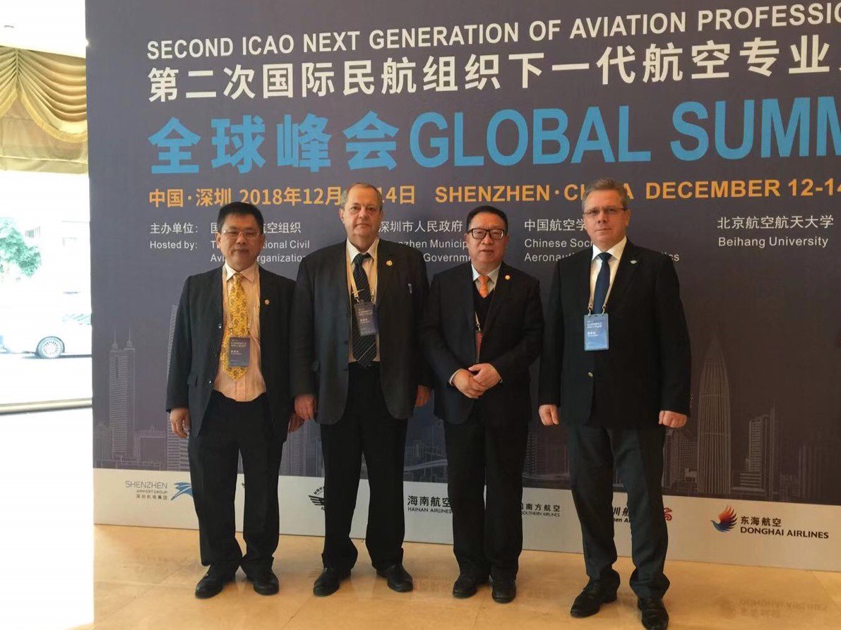 NAU_Officially's tweet photo. #NAU delegation, headed by rector Volodymyr Isaienko, has taken part in the work of the II World Summit of #ICAO “New Generation of Aviation Experts" in #Shenzhen, #Chainis. Rector held a number of working meetings in order to develop new #InternationalStrategy for #Stakeholders https://t.co/6ATiIBPJW0