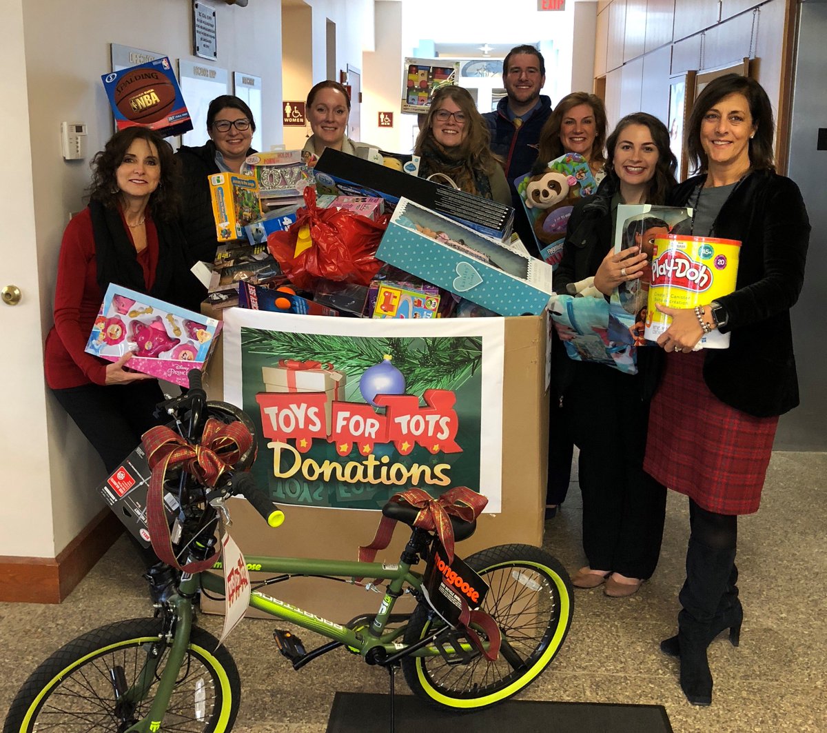 RealJobsRI's tweet photo. We were happy to coordinate this year's Toys for Tots drive, a @RI_DLT agency-wide effort to make holiday wishes come true for children in our local community! #ToysForTots https://t.co/ZnwKQiI5js