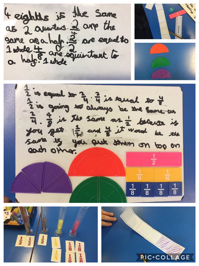 EPSMissNJudd's tweet image. Y4 learning about equivalent fractions #makeit #explainit @Eastfield_EN3 @EPSMomtaz