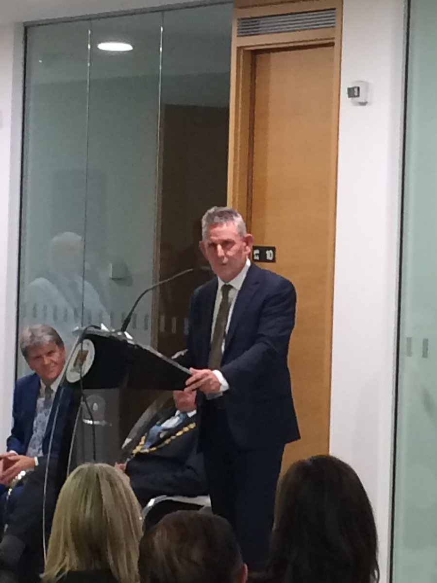 The. Legend that is Ted Owens speaking at the Civic Reception to mark his retirement at City Hall tonight. Truly deserved Ted - enjoy the next chapter!