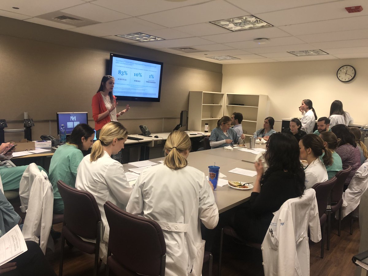 Another successful #LVAD #journalclub discussing the #HeartMate3 and Momentum 2-year data! The room was packed with nurses, residents, fellows, attendings and of course, #VADCoordinators #stayuptodate @NMCardioVasc @NorthwesternMed  @Kshanks6 @PFergz #multidisciplinaryteam