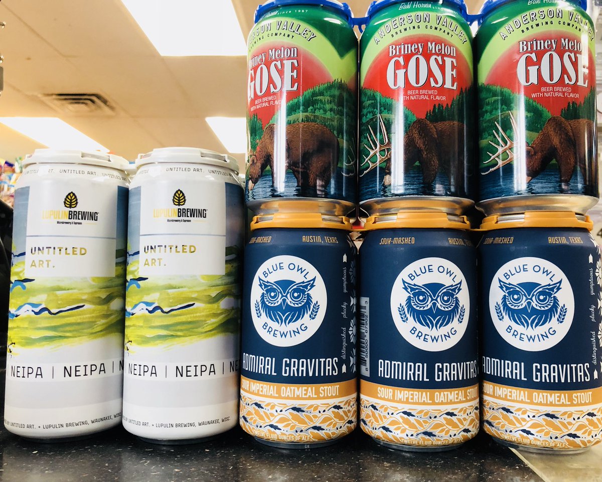 TxMarketManchak's tweet photo. We in now @avbc #briney melon gose @BlueOwlBrewing #Admiral gravitas @LupulinBrewing #Untited Art NEIPA @365ThingsAustin @CraftBeerATX @ATXBeerReleases https://t.co/kXe9UI0Gsm