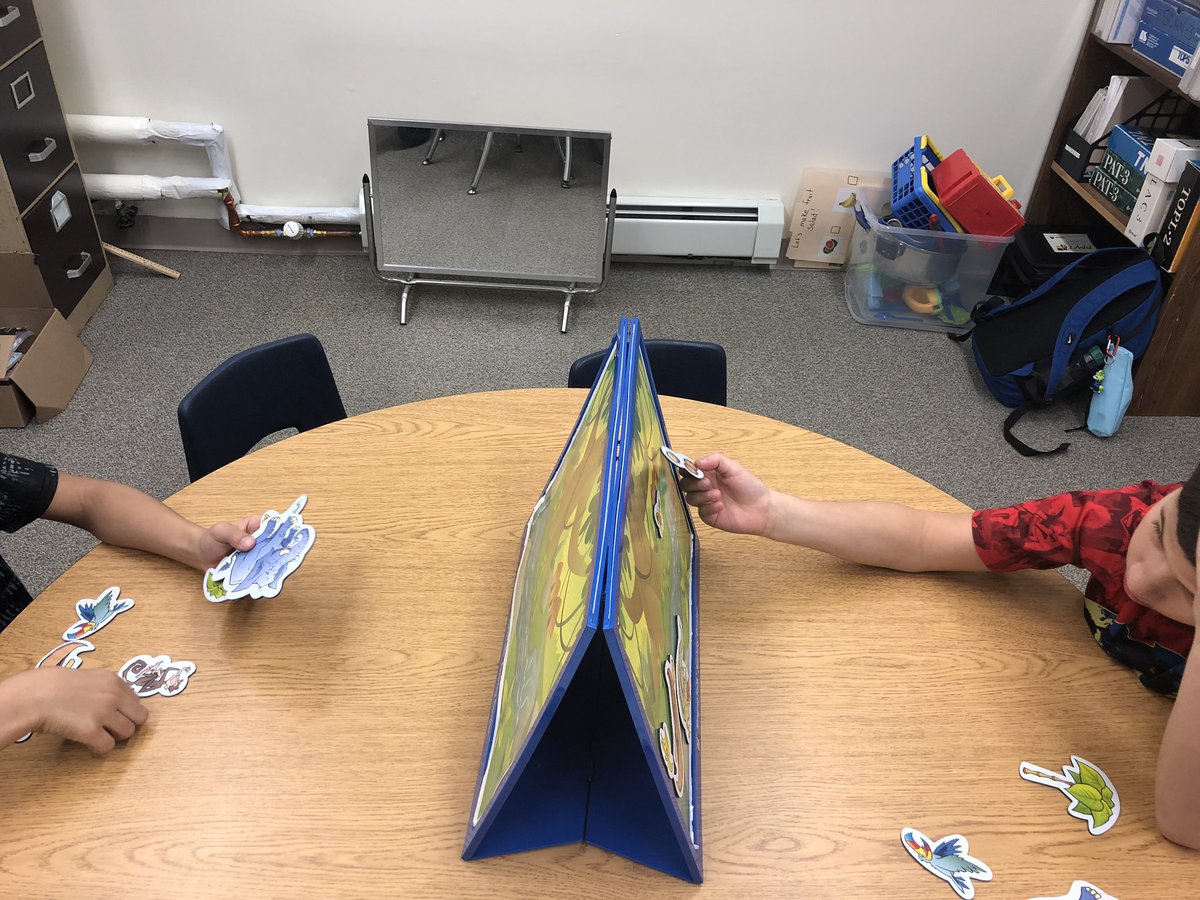 LDelGuercio's tweet image. Barrier games are a great way to work on giving detailed directions using spatial concepts as well as improving listening skills to execute those directions! #speechtherapyisfun #expressivelanguage @CMS4Learning
