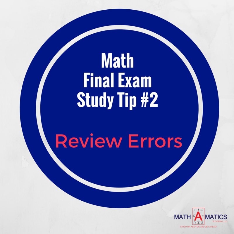 MathamaticsT's tweet image. Work through missed problems from old homework and exams. Understanding how you approached the problem and where you went wrong is a great way of becoming stronger and avoiding the same mistakes in the future. #FinalExamTips #HighSchool  #LearningFromMistakes #Study #ReviewErrors
