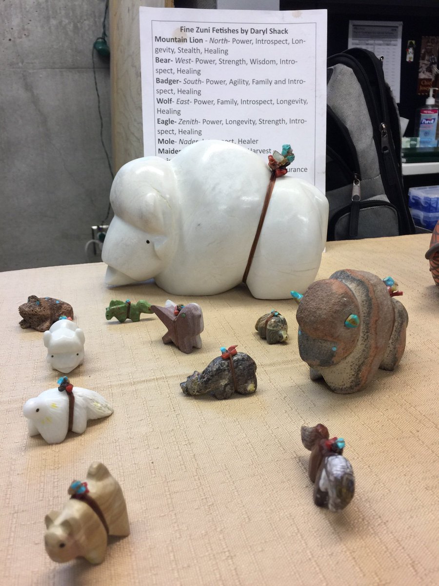 idpiunm's tweet photo. Beautiful work from Zuni artists, Roxanne Seoutewa, Carlos Laate, and Daryl Shack Sr. They are artists from the #ZuniPuebloArtWalk, so now is your chance to stop by IDPi and say Hi, and you can always visit them in Zuni during the #ZuniPuebloArtWalk! https://t.co/1ER9rYPNZ2