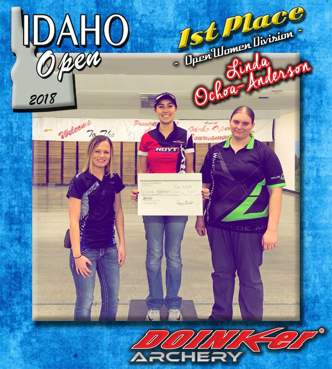 DoinkerStabs's tweet image. Congratulations to Linda Ochoa-Anderson on her 1st Place Win at the 2018 Idaho Open! #EstremoHiMod #TeamDoinker #Idahoopen #Doinker #archery