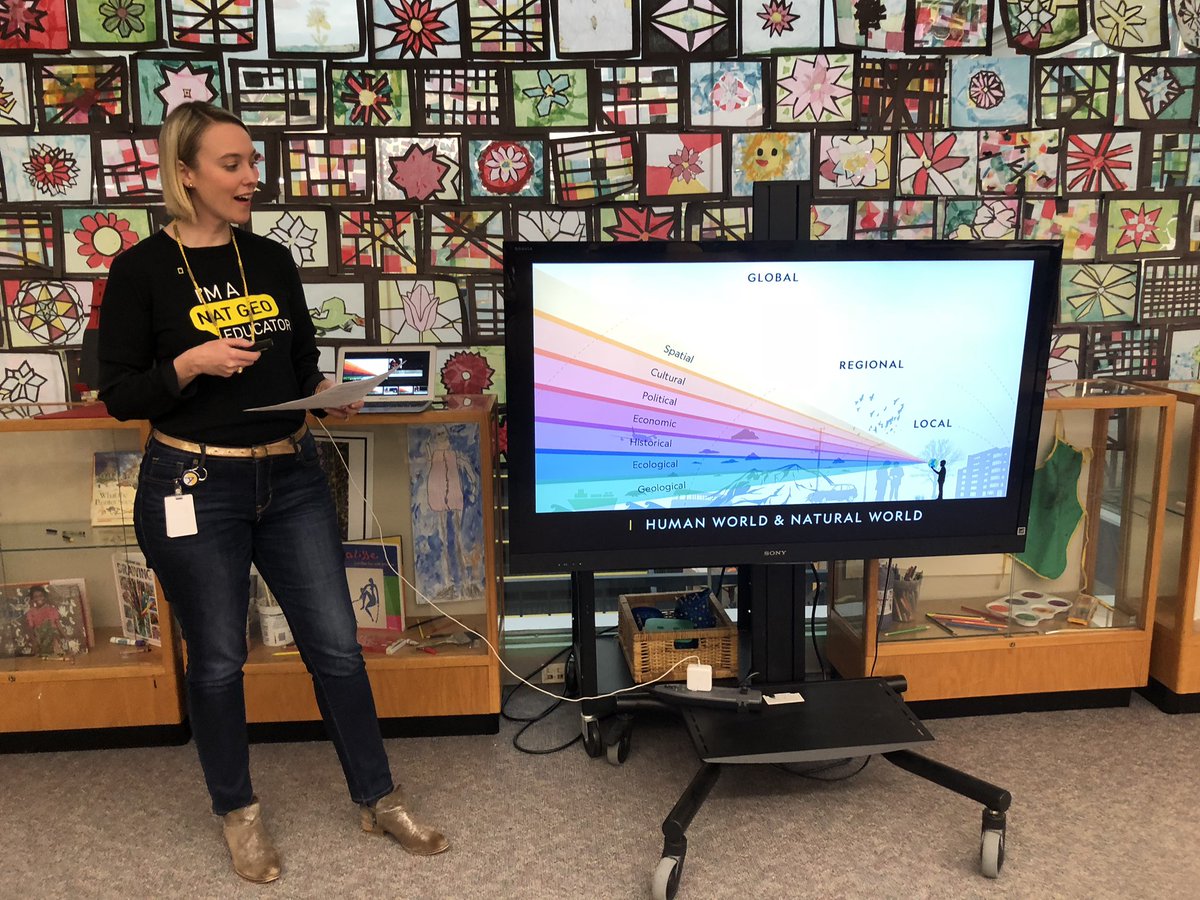 lsullivan's tweet image. Inspiring teacher PD led by @MrsJBurgin #EducatorExplorer Learning about @NatGeoEducation certification & resources from @NatGeo @NatGeoExplorers #LearningFramework #Attitudes #Skills #Knowledge @APSlearns #APSisAwesome #KWBPride