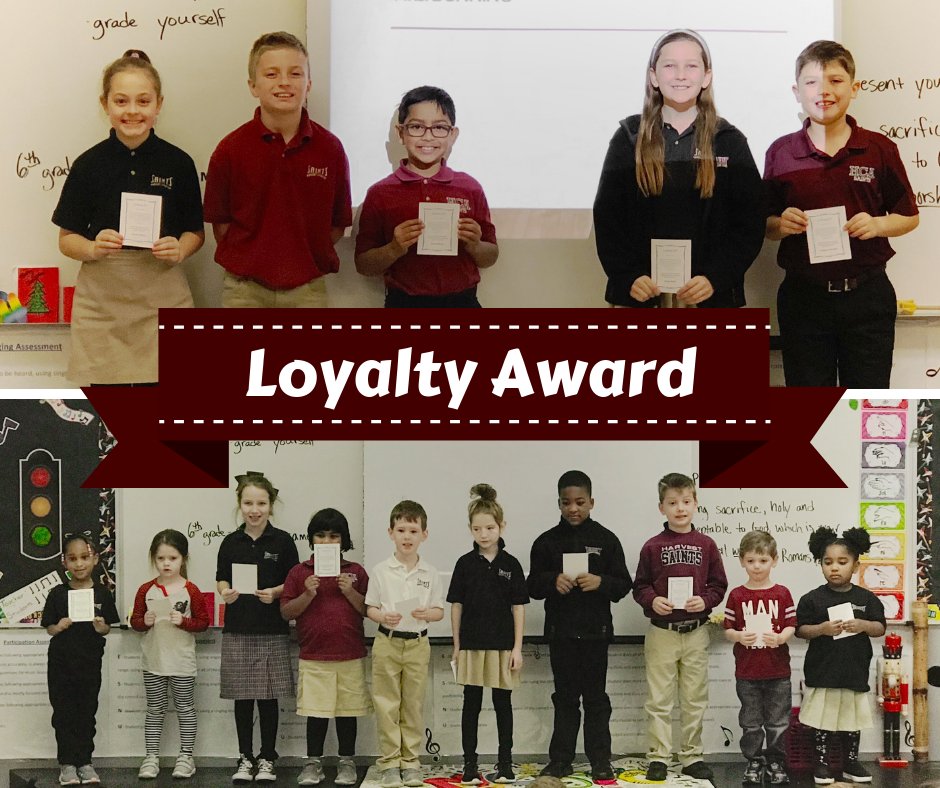 hcasaints's tweet image. Congratulations to these students for winning the Loyalty Award in Chapel!⭐🎉

These students exemplified what it means to be Loyal!
Great job, everybody! 👍👍

#LoyaltyAward #HCAchapel #HCAsaints