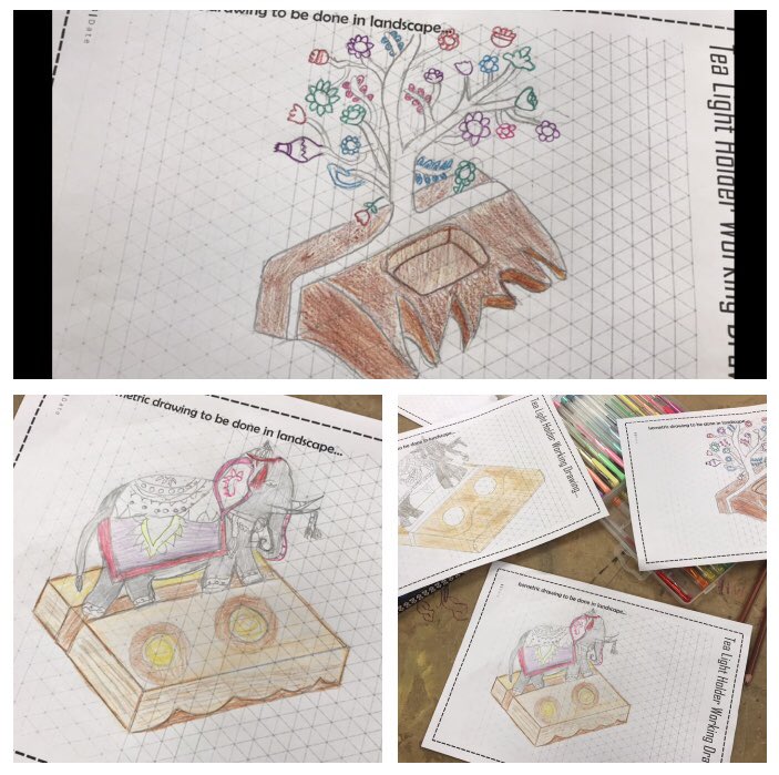 MissHolland_DT's tweet photo. When your year 8s are this talented! @LeRocquier #isometricdrawings #workingdrawings #creativity #skill #detail #accuracy #talented #proudteacher https://t.co/ySpKjhOGs9