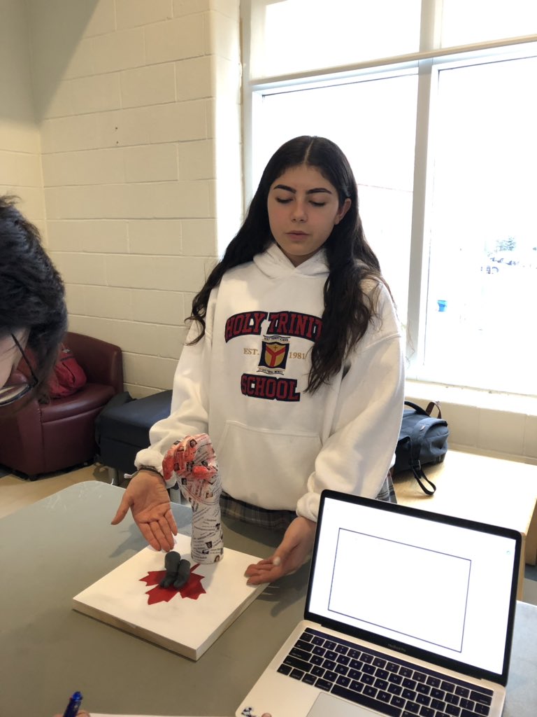 chersavage's tweet photo. Grade 10 History students presenting their memorial projects at a fair today. It was great to listen to their reasoning for selecting each component and their passion in their presentations. @HTSRichmondHill https://t.co/2i1TeCKBTb