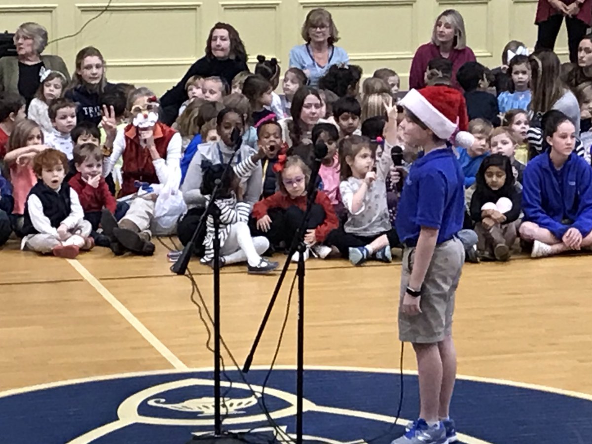 kstorysquared's tweet photo. The #6thTrinity leadership class led the school today in a holiday sing-along. (2/2) #TrinityLearns #TrinityLeads https://t.co/rkbEoVe3el
