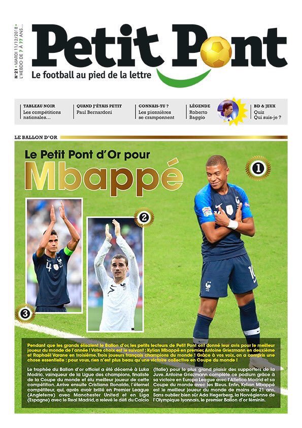 flogazan's tweet photo. Petit Pont Foot, c’est le nouvel hebdo foot pour les 6-13 ans. Je vous propose de gagner 1 an d’abo en RT + follow @PetitPontFoot ! C’est Noël en avance ;) Tirage au sort mercredi prochain ! https://t.co/UKIWPRYrqh