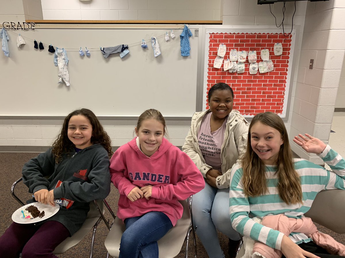 HallCCMMS's tweet photo. Baby Hall is so lucky to have so many role models like the Arctic Wolves team-so thoughtful and fun-loving! Thanks to @BowmanCCMMS, parents and, and students for my surprise shower. You’re too good to me! https://t.co/RTZsuKkawe
